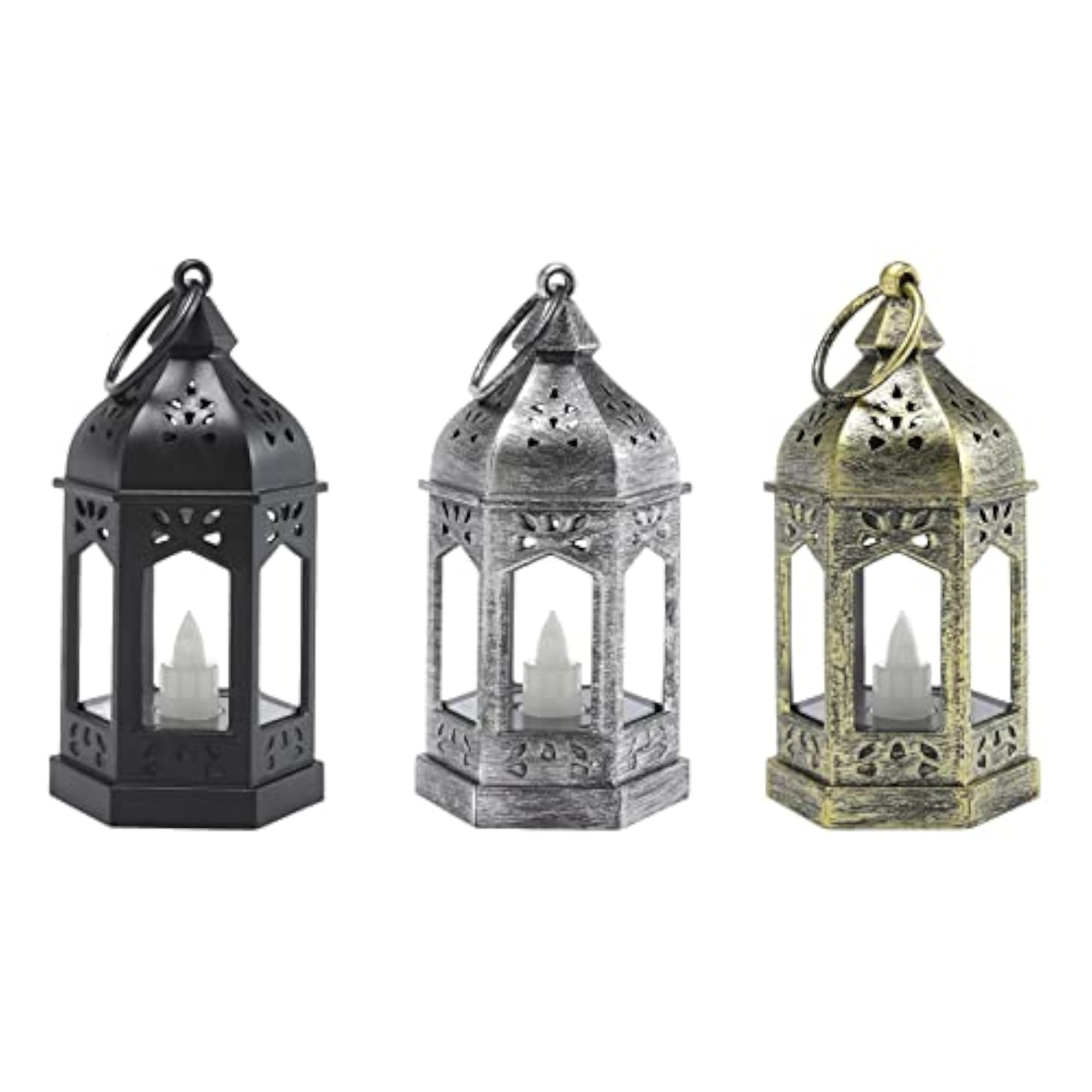 2xVintage Style Electronic Candle Lantern